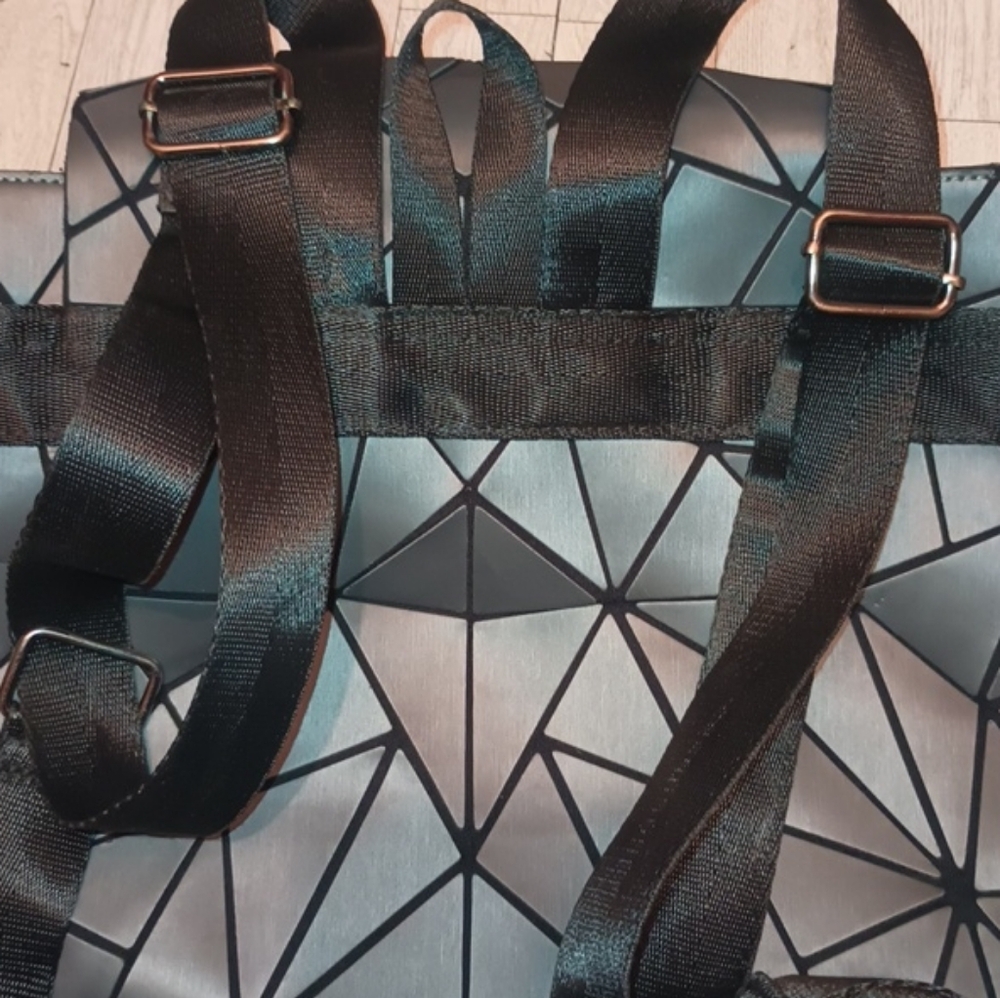 Geometric Slanted Triangle Backpack - image 8